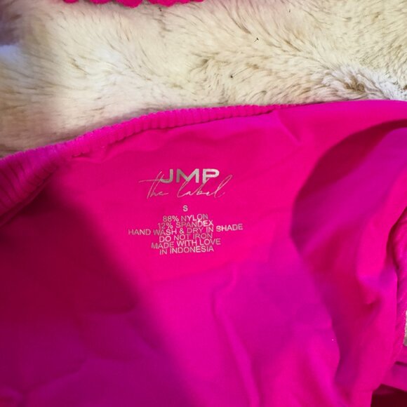 JMP Hot Pink Ribbed Bikini Set - Picture 4 of 4